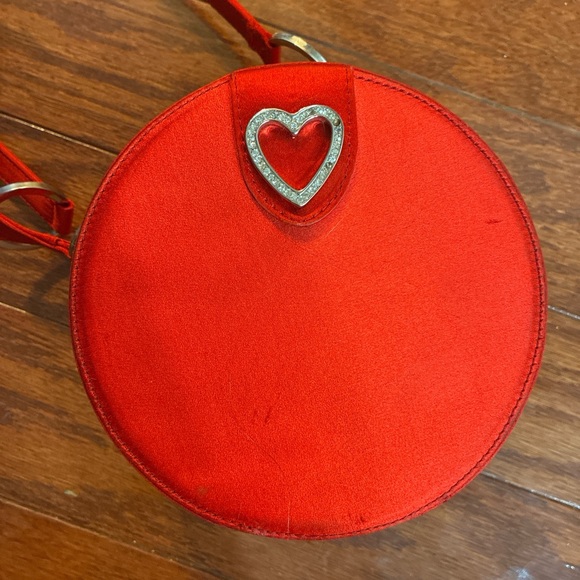 Love Moschino Red Heart Crystal Accent Women's Bag - fair condition - Picture 6 of 8